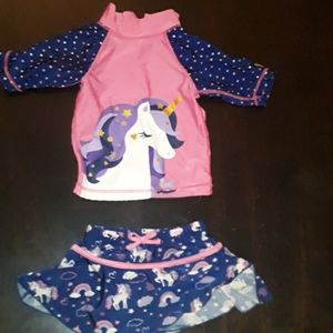 Rashguard 2 piece bathing suit